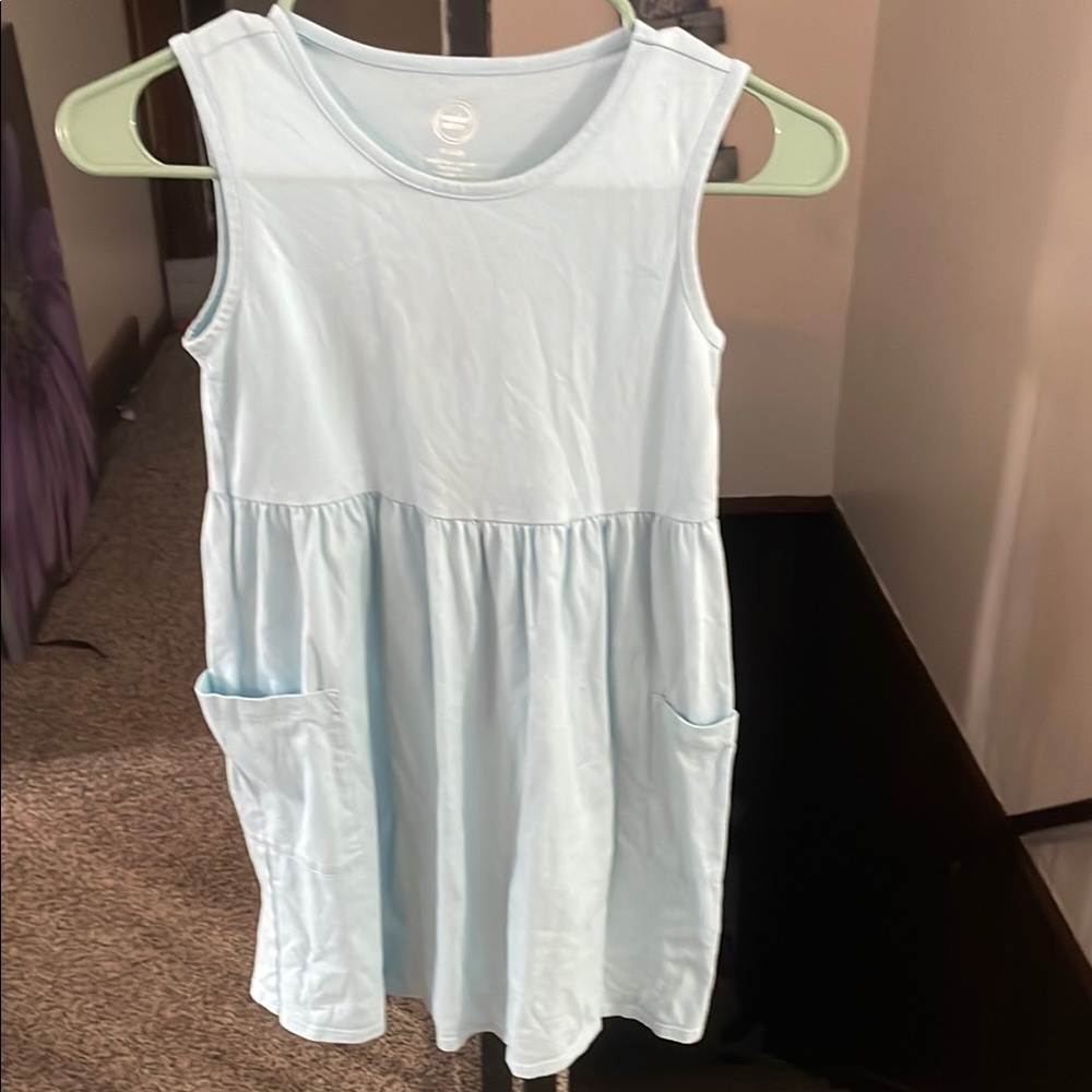 Wonder Nation Light Blue Casual Kids Dress